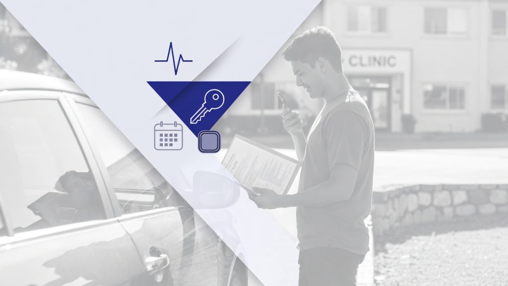 How to Use a Title Loan for Medical Bills to Cover an Emergency Person by car discussing healthcare options via phone